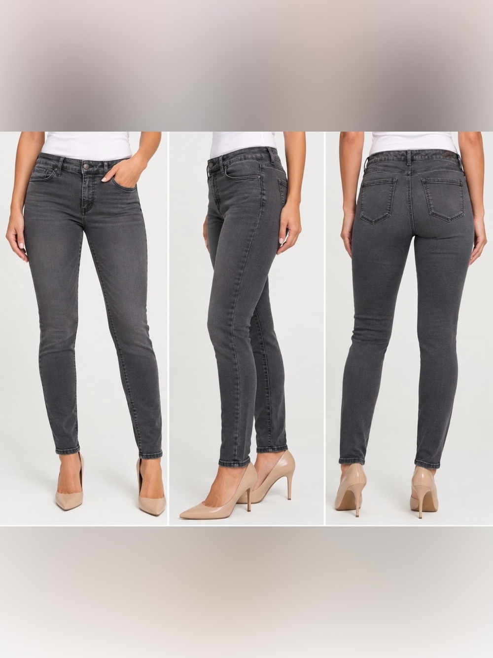 The Limited Women's Skinny Jeans - Charcoal Size 12 Long